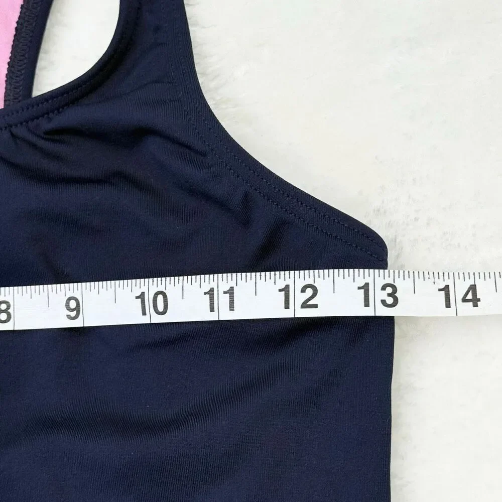TYR Durafast Lite Ella Maxfit Competition Swimsuit for Kids - US M 10/12 Navy Bl